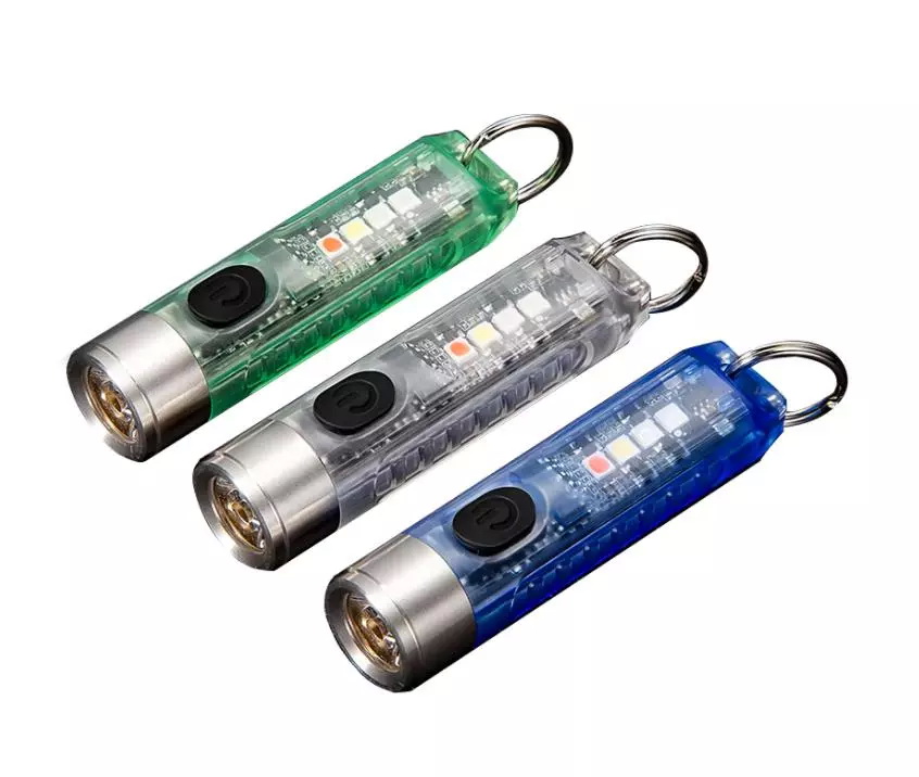 Фонарь светодиодный Vezerlezer S11-T, Luminus SST20 + Samsung 351B, 400 лм+Red+UV+Blue, 300 мАч, USB Type-C, прозрачный