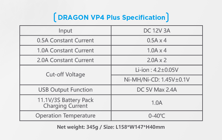 Универсальное зарядное устройство XTAR DRAGON VP4 Plus