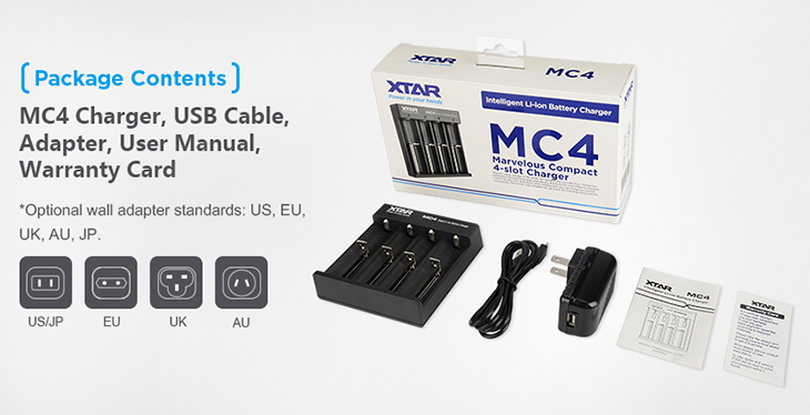 Универсальное зарядное устройство XTAR MC4 USB