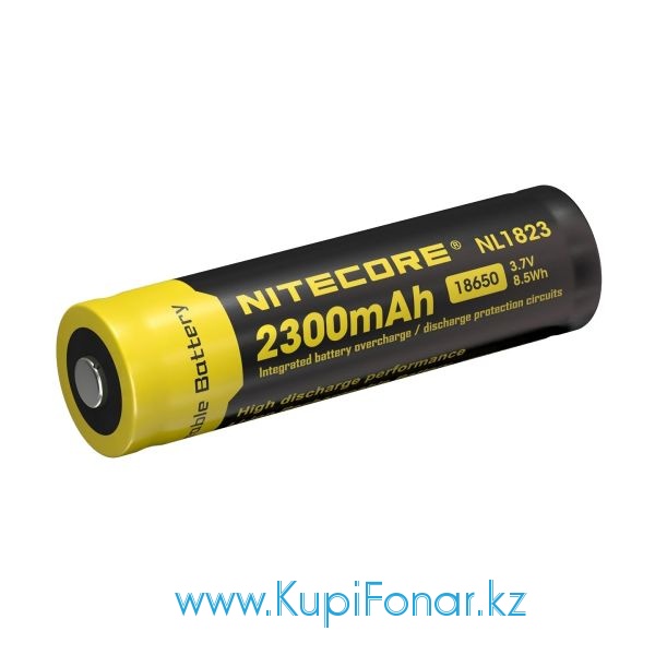 Аккумулятор 18650 Nitecore 2300 мАч (NL1823), 3,7V, Li-ion, защита PCB