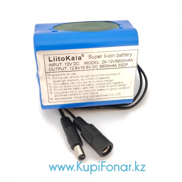 Аккумуляторный блок LiitoKala Dii-12V5600 (18650-3S2P) 5600 мАч, 10.8/12.6 В, Li-ion