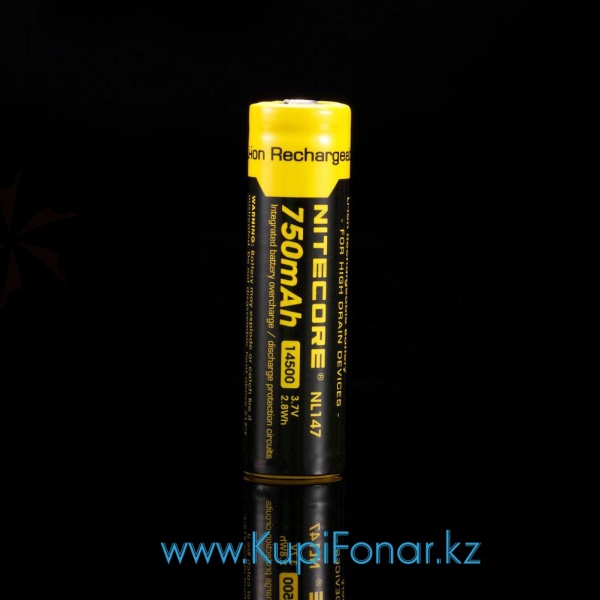 Nitecore NL147 750mAh 14500 3.7V 2.8Wh Li-ion Rechargeable Battery For High  Drain Devices