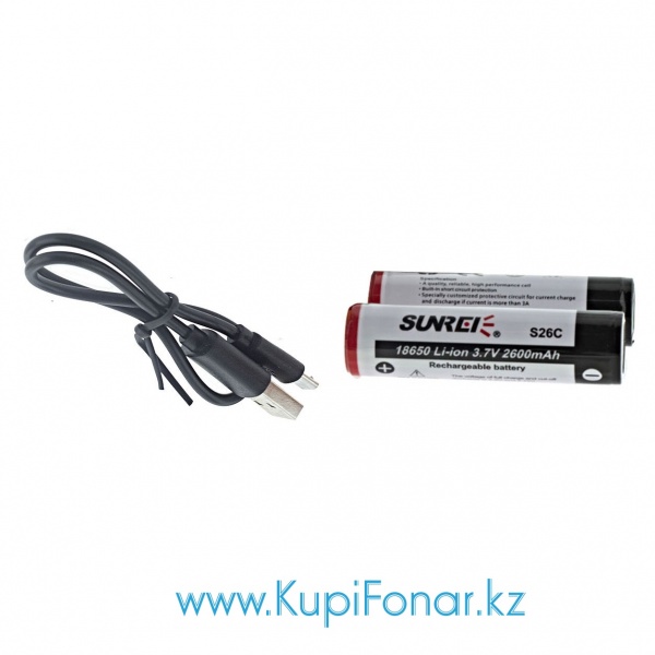 Фонарь налобный аккумуляторный Sunrex Zengto3, 390 лм, XP-G2 R4+R5, 2x18650, USB