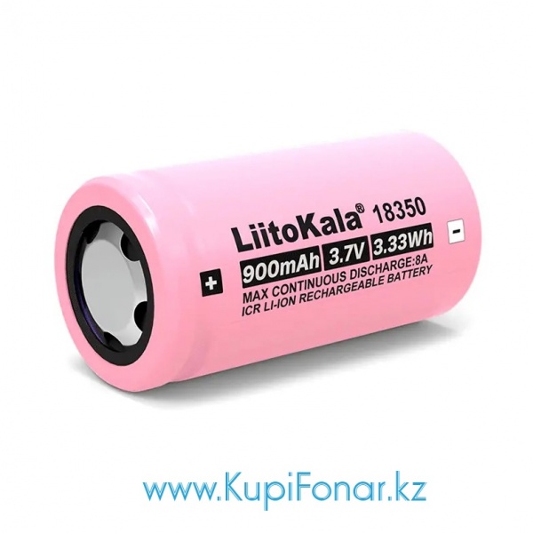 Аккумулятор 18350 LiitoKala ICR18350 900 мАч, 3,7В, Li-ion