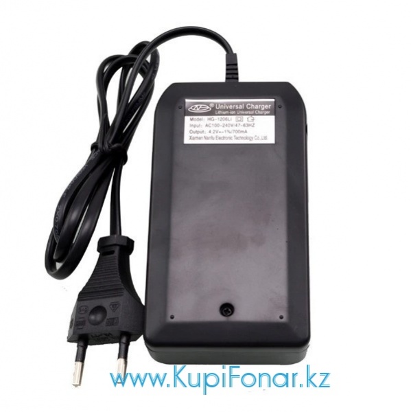 Универсальное зарядное устройство на 2 аккумулятора 26650/32650/18650 и др., штекер EU