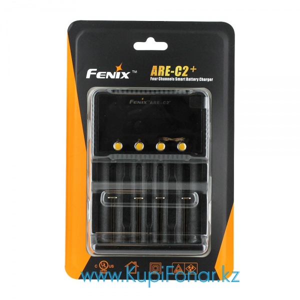 Универсальное зарядное устройство Fenix ARE-C2+ на 4 аккумулятора Li-ion/Ni-MH, LCD