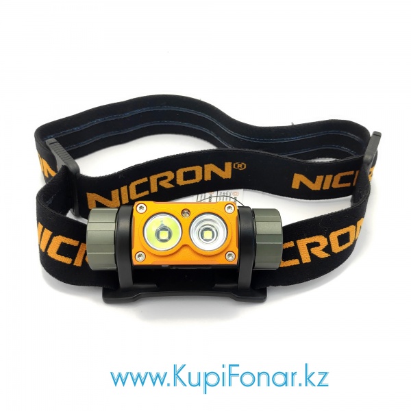 Фонарь налобный Nicron H25, 1500 лм (10W), 18650, USB Type-C