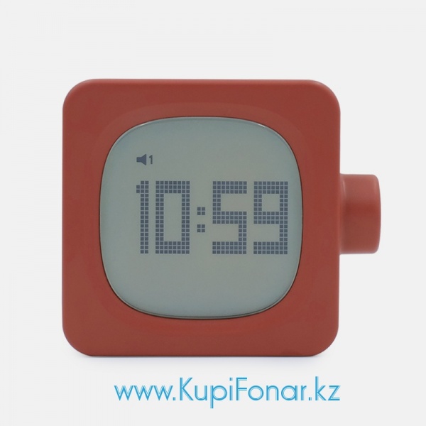 Настольные часы MUID CUBIC ALARM CLOCK (H-CL-04PG), таймер отключения, часы, будильник, 3.5Вт, 1200мАч, USB, красные