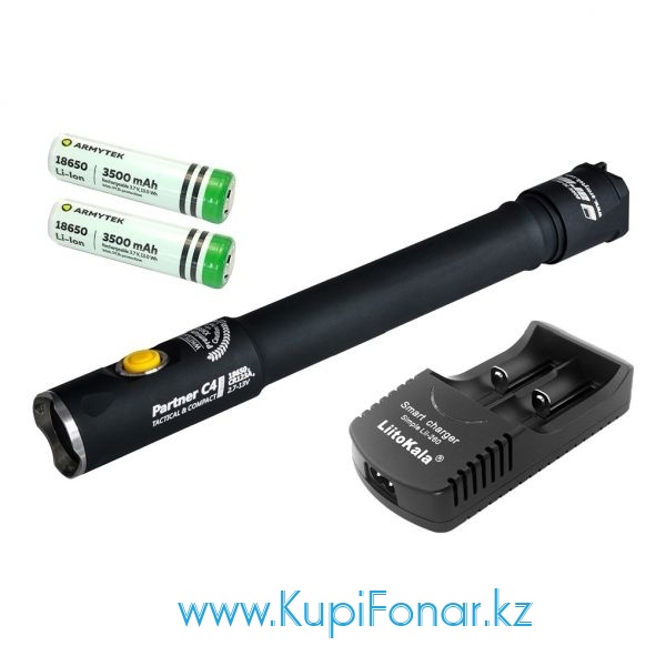  Armytek Partner C4 Pro v3 Silver, XHP35, 2300 , 2x18650,  ,  