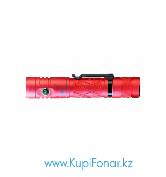 Фонарь светодиодный Wuben E12R+AC1, OSRAM P9, 1200 лм, 18650, TIR, USB Type-C, Powerbank, красный
