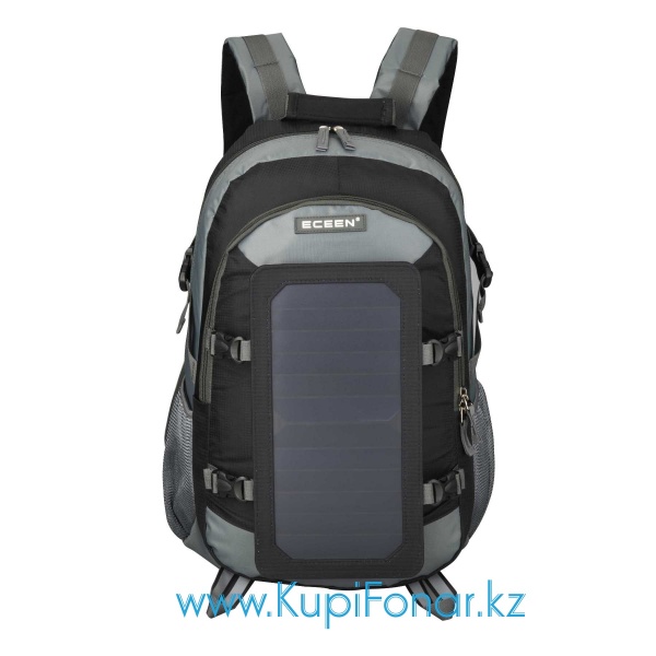 Рюкзак Eceen Ergo ECE-612 с солнечной панелью 7Вт, USB, черный
