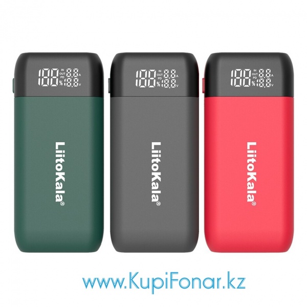 Универсальное зарядное устройство LiitoKala Lii-MP2 на 2 аккумулятора Li-ion, USB Type-C, LCD, функция POWERBANK (QC3.0, PD3.0) + 2x20700 Sanyo 4250 мАч