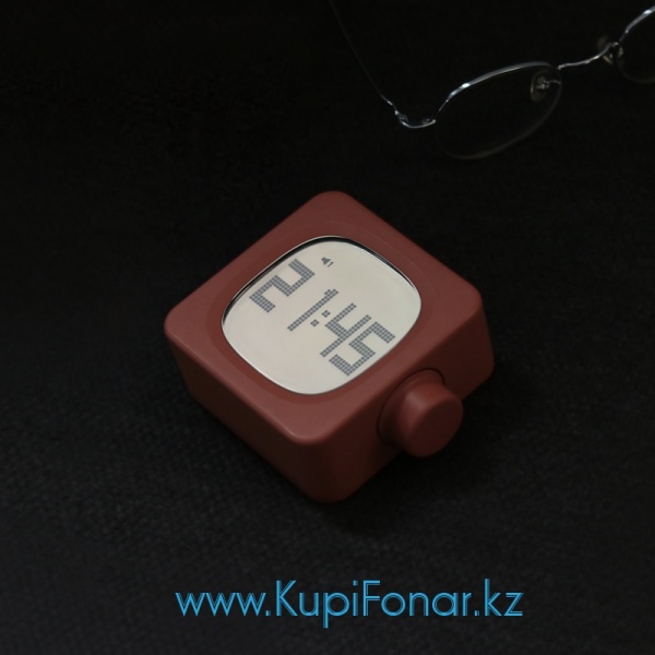 Настольные часы MUID CUBIC ALARM CLOCK (H-CL-04PG), таймер отключения, часы, будильник, 3.5Вт, 1200мАч, USB, красные