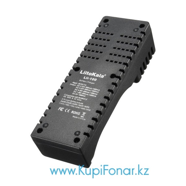 Универсальное зарядное устройство LiitoKala Lii-100 на 1 аккумулятор Li-ion/LiFePO4/Ni-MH, USB, функция POWERBANK