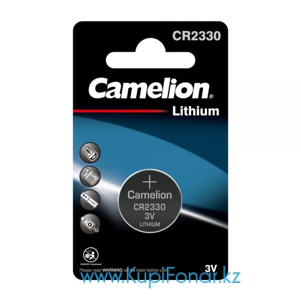 Элемент питания литиевый Camelion CR2330 3В, 1 шт в блистере (CR2330-BP1)