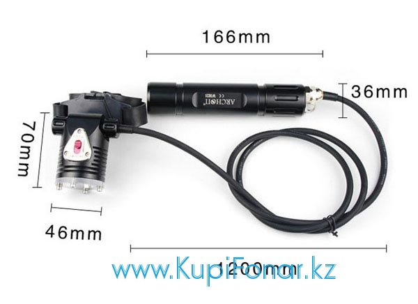 Профессиональный налобный фонарь для дайвинга Archon WH31, CREE XM-L2 U2, 2x26650, 1000 лм.