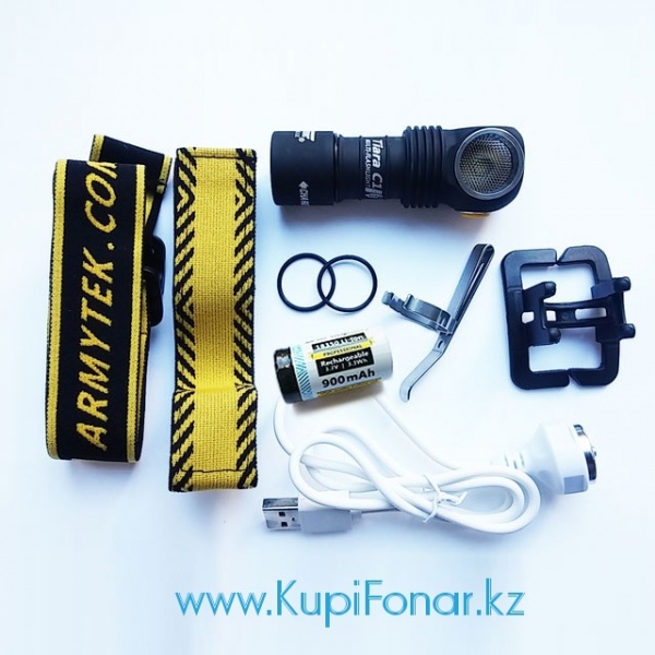 Фонарь Armytek Tiara C1 Pro Magnet USB+18350, XP-L, 1050 лм, 1xCR123A/18350, нейтральный белый