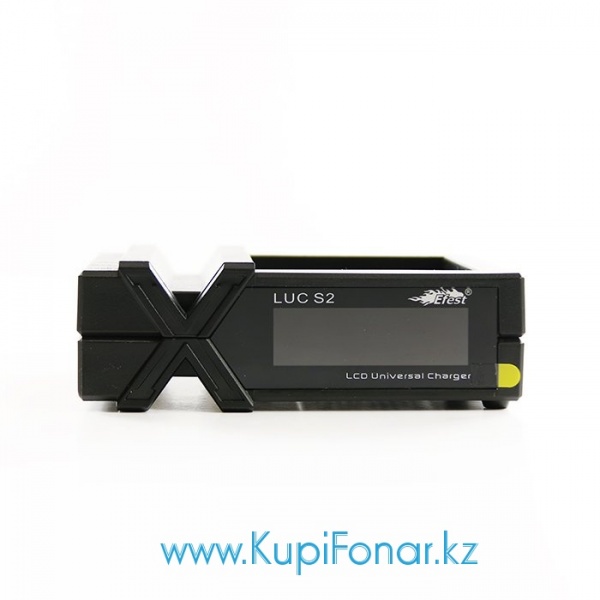 Универсальное зарядное устройство Efest LUC S2 на 2 аккумулятора, с LCD дисплеем. Выносной блок питания 12В, штекер EU.