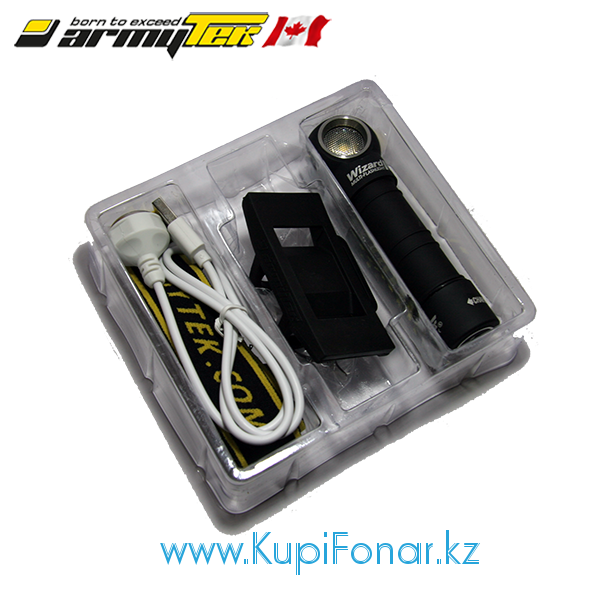 Фонарь Armytek Wizard v3 Magnet USB+18650 Silver, XP-L, 1120 лм, 1x18650, теплый белый