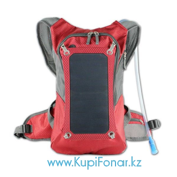 Рюкзак Eceen Smart ECE-611 с солнечной панелью 7Вт и гидратором, USB, красный