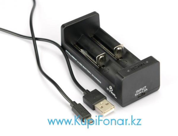 Универсальное зарядное устройство XTAR MC2 USB на 2 аккумулятора с питанием от порта USB.