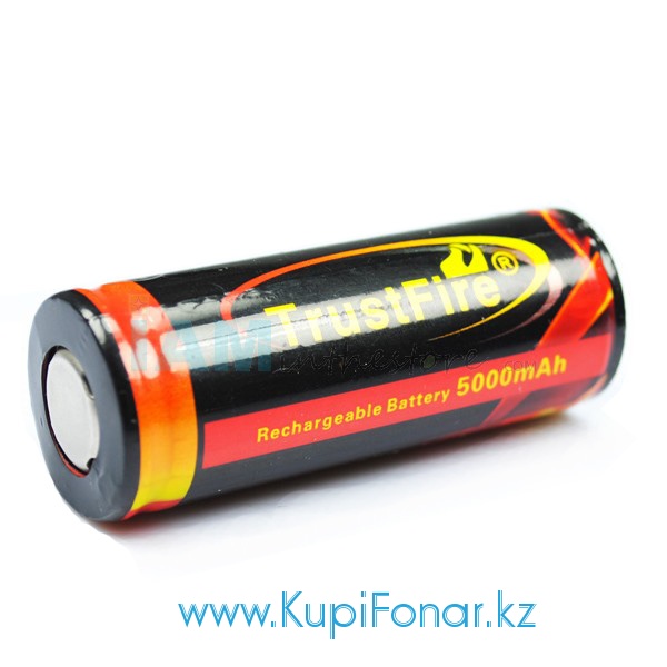  TrustFire 5000 mah (26650), 3,7V, Li-ion (   PCB 2,7/4,2 )