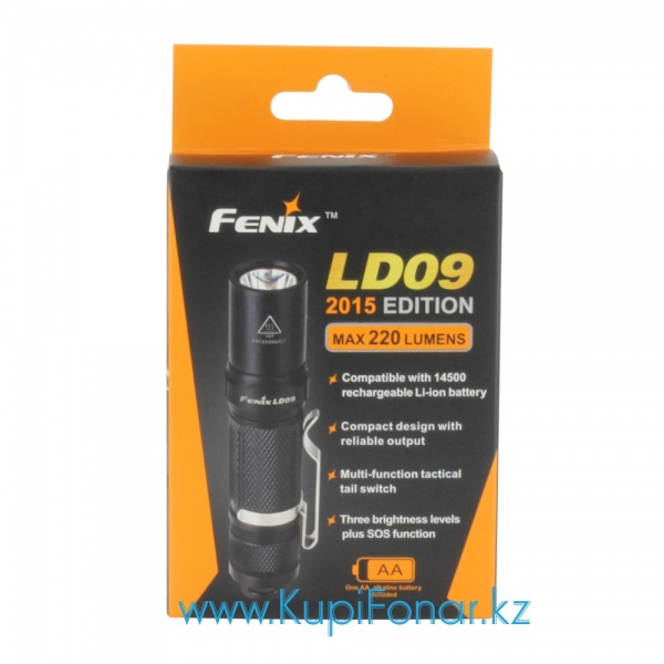 Фонарь Fenix LD09 (2015), Cree XP-E2 R3, 220 лм, 14500/AA