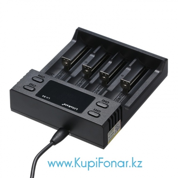 Универсальное зарядное устройство LiitoKala Lii-S4 на 4 аккумулятора Li-ion/LiFePO4/Ni-MH, USB, LCD