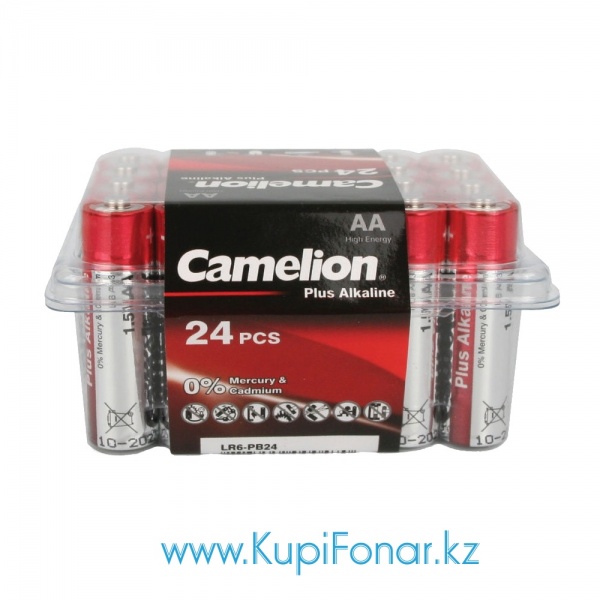 Элемент питания щелочной Camelion Plus Alkaline AA 1.5В, 24шт в упаковке (LR6-PB24)