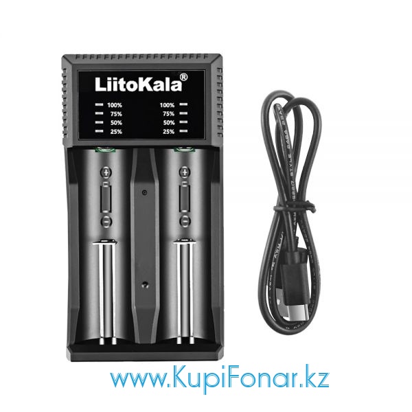 Универсальное зарядное устройство LiitoKala Lii-C2 на 2 аккумулятора Li-ion/Ni-MH, LCD