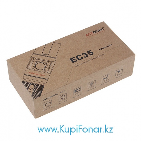 Фонарь Acebeam EC35 Black CREE XP-L HD 1200 лм, 1x18650/2xCR123