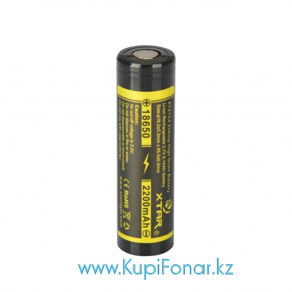  18650 Xtar XTVTC4 2200 mah, 25A, 3,7V, Li-Mn.