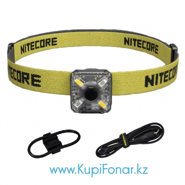 Фонарь налобный Nitecore NU05 Kit, 2xLED + 2xRED, 35 лм, 120мАч, USB