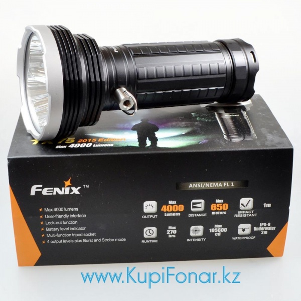 Тактический фонарь Fenix TK75 (2015), 4x CREE XM-L2 U2, 4000 лм, 4x18650