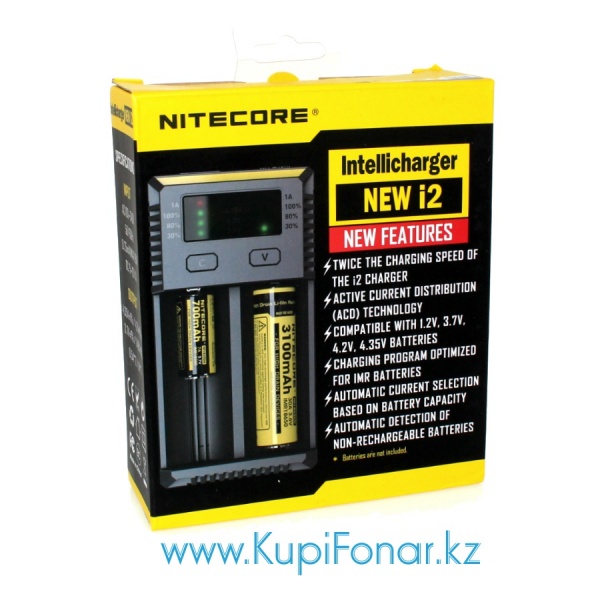 Универсальное зарядное устройство Nitecore i2 New на 2 аккумулятора