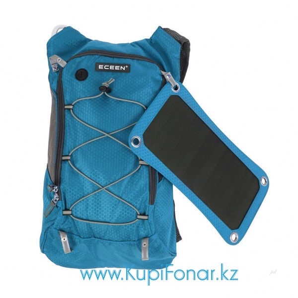 Рюкзак Eceen Smart ECE-611 с солнечной панелью 7Вт и гидратором, USB, синий