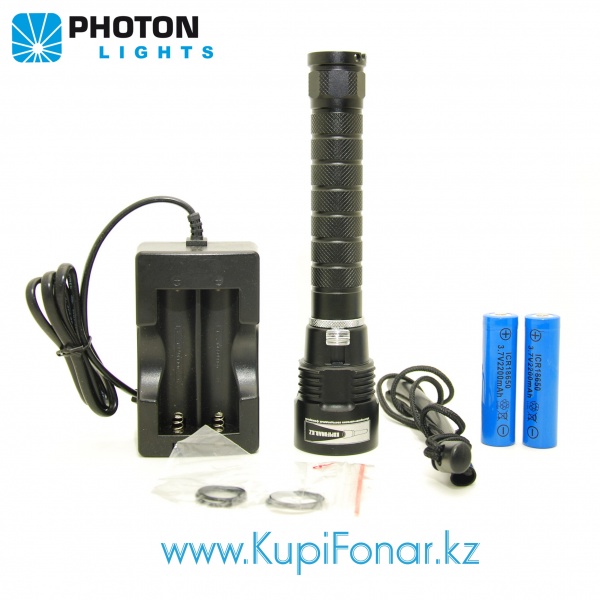 Подводный фонарь Photon DV003, 3x CREE XM-L2 U2, 2x18650, 2400 лм, полный комплект