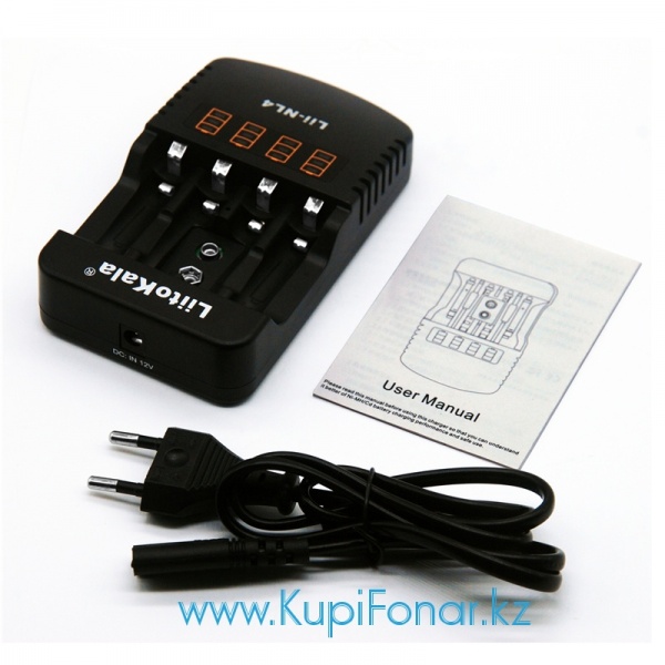 Зарядное устройство LiitoKala Lii-NL4 на 4 аккумулятора Ni-MH/Крона, 220В/12В