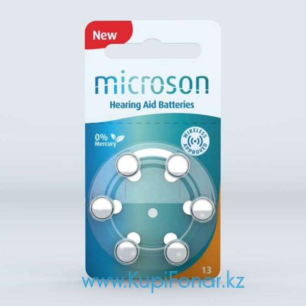   Zinc-Air Microson 13 1.45, 6    (PR48/ZA13),   