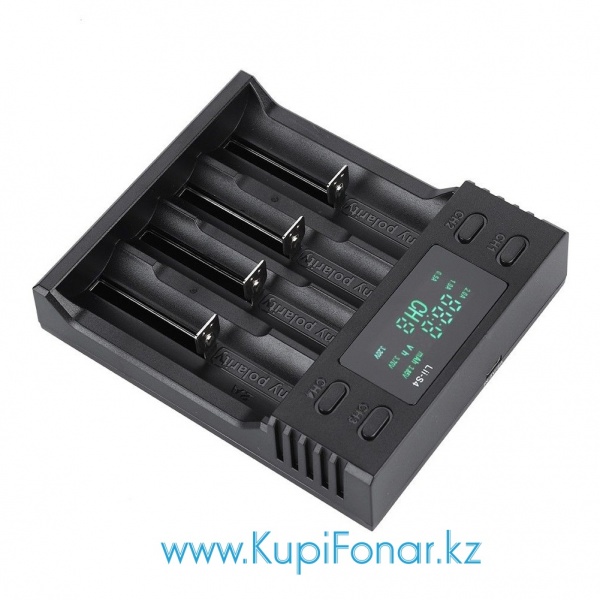 Универсальное зарядное устройство LiitoKala Lii-S4 на 4 аккумулятора Li-ion/LiFePO4/Ni-MH, USB, LCD