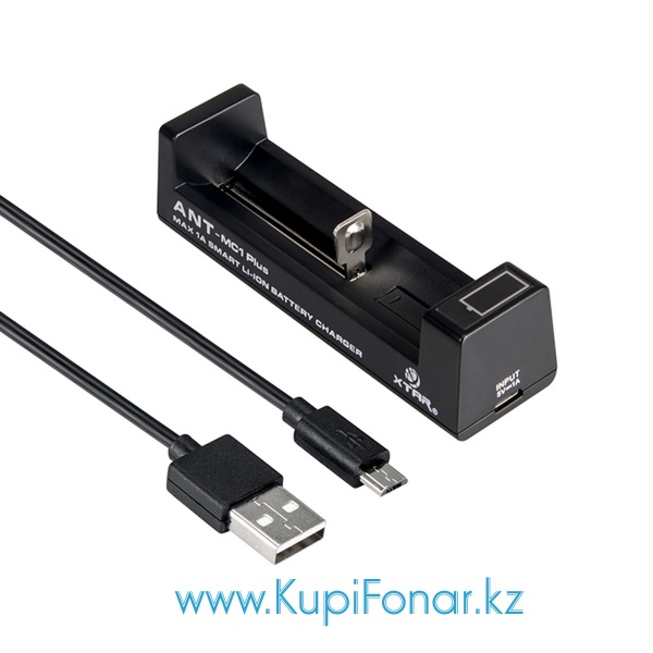Универсальное зарядное устройство XTAR ANT MC1 Plus USB на 1 аккумулятор с питанием от порта USB