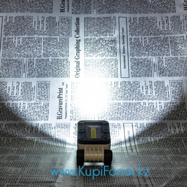 Аккумуляторный прожектор Sunrex V380, 380 лм, COB+LED (6500K), Li-polymer 2600 мАч, USB