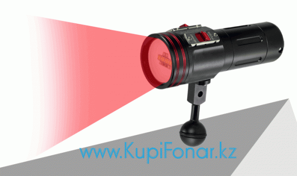 Фонарь для фото/видео дайвинга Archon W40VR, 4x XM-L U2 (2600 лм) + 2x XP-EN3 (красный, 200 лм)+ 2x 6565 (фиолетовый, 6W) + 2x UV LED (У/Ф, 365 нм, 6W), 1x32650 - НА ЗАКАЗ!