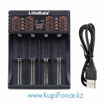 Универсальное зарядное устройство LiitoKala Lii-402 на 4 аккумулятора Li-ion/LiFePO4/Ni-MH, USB, функция POWERBANK