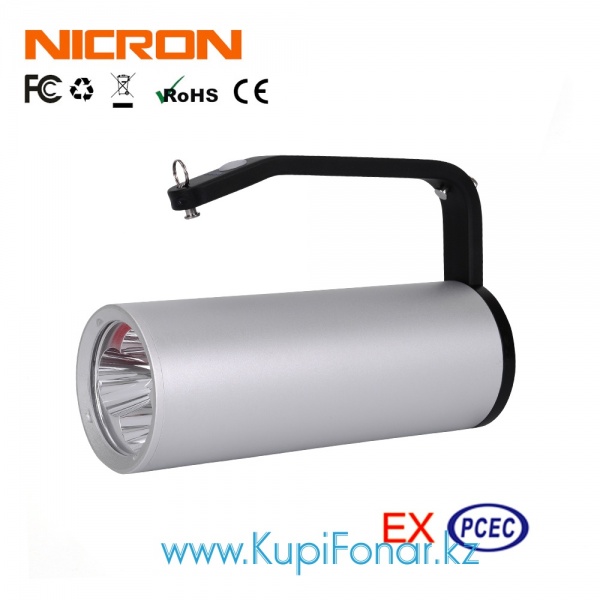 Взрывозащищенный аккумуляторный фонарь-прожектор Nicron EXB95, 3x CREE LED, 1000 лм, Li-ion 4х18650 2200мАч 14.8В, Type-C