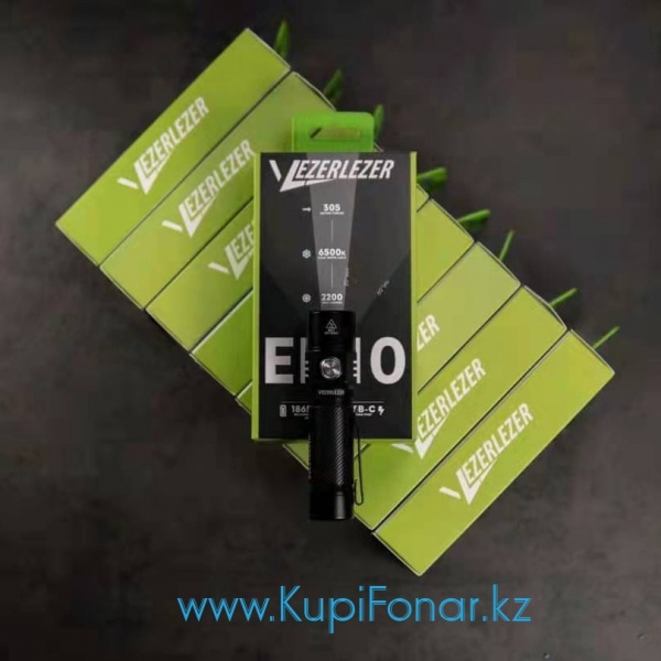 Фонарь светодиодный аккумуляторный Vezerlezer ED10, Luminus SST40, 2200 лм, 1x18650, USB Type-C