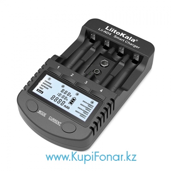 Зарядное устройство LiitoKala Lii-ND4 на 4 аккумулятора AA/AAA/Крона, 220В/12В
