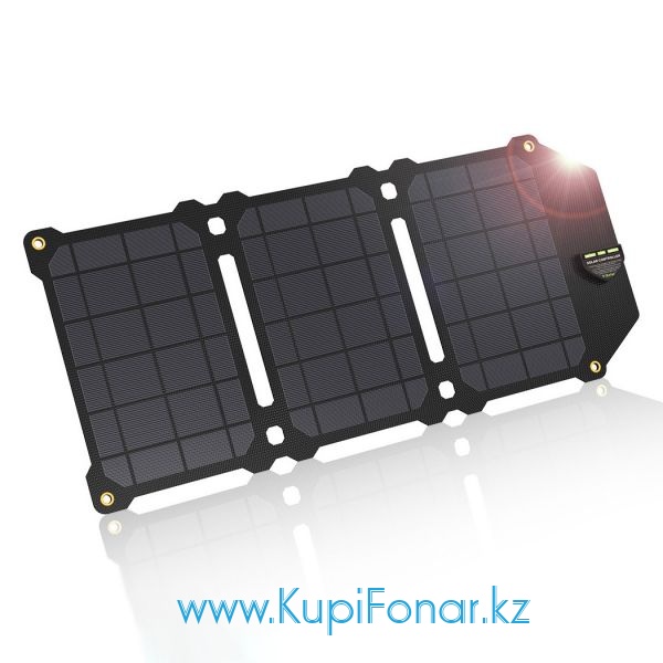 Солнечная панель Allpowers 21Вт (AP-ES-004-BLA) ETFE, 5В, макс. 2.4А, 2xUSB
