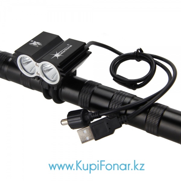 Фонарь велосипедный SolarStorm X2 USB, 2x XM-L2 U2, 1500 лм, USB