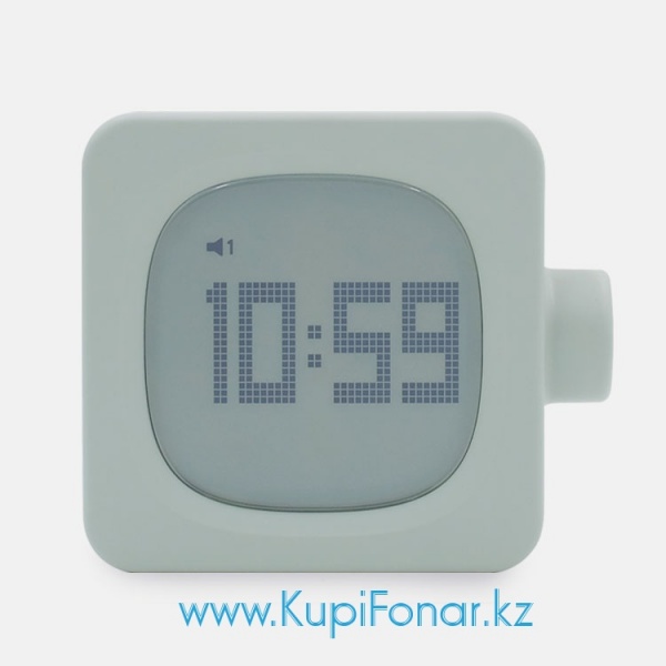 Настольные часы MUID CUBIC ALARM CLOCK (H-CL-04PG), таймер отключения, часы, будильник, 3.5Вт, 1200мАч, USB, тёмно-зелёные